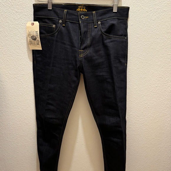 Brave Star Slim Straight 13 oz “Blue Blood” Japan Selvage Denim - Picture 7 of 7